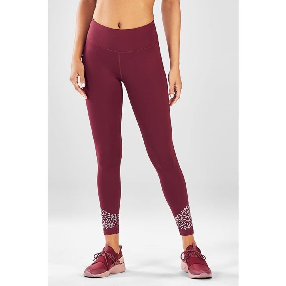 Fabletics‎ Salar Reflective Powerlite 7/8 Womens Athletic Leggings Sz M in Black